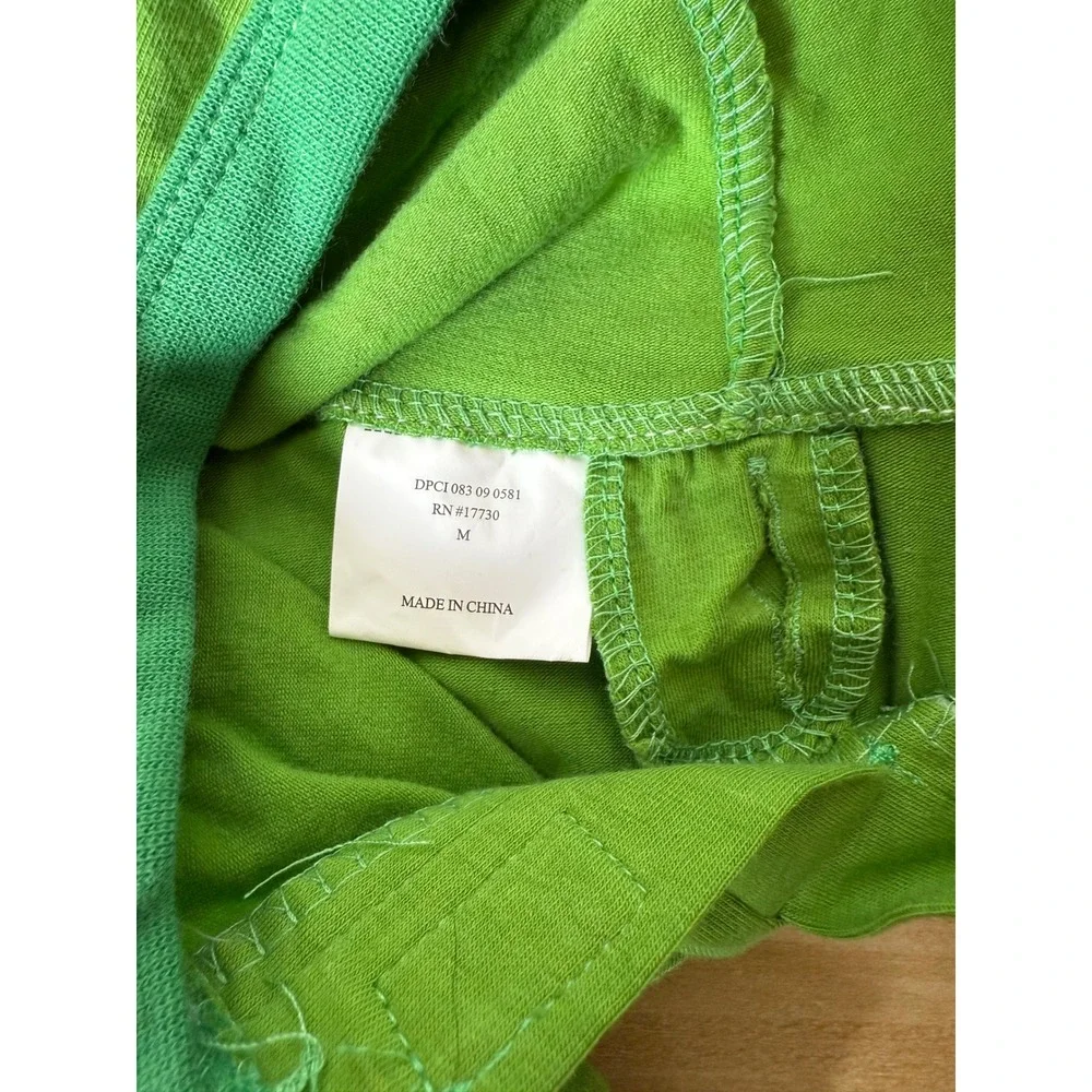 Dogs Hooded Elf Costume Pajamas Green with Horns Halloween Christmas Size‎ M